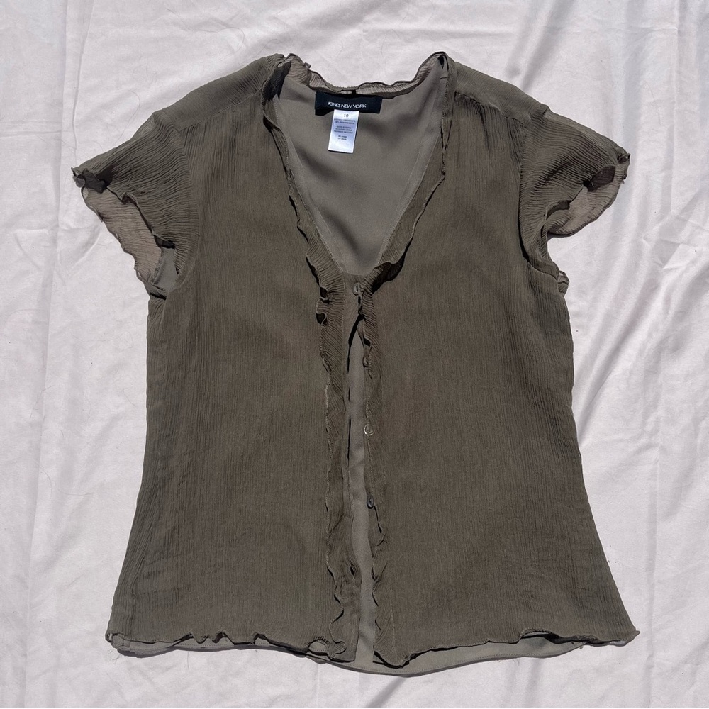 SOLD | Vintage Jones NY Silk Button Up Blouse